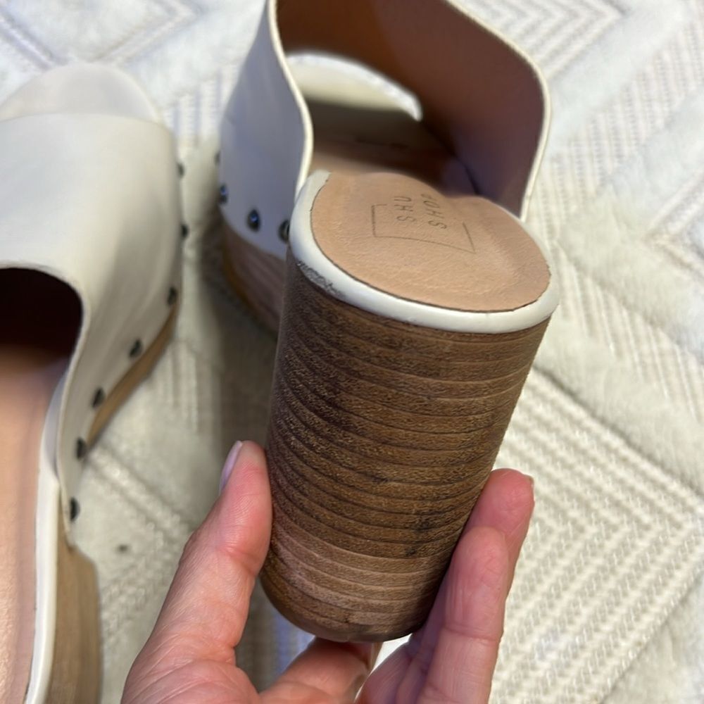 SHU SHOP - Gina Open Toe Clog Wedge Heel - Picture 9 of 14
